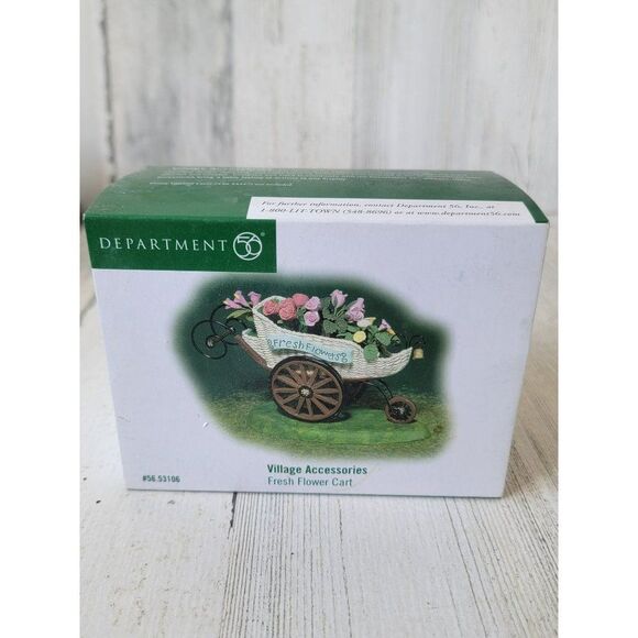 Dept 56 53106 Fresh Flower Cart village accessory xmas - Picture 1 of 6